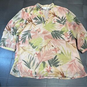 Alfred Dunner Ladies Blouse Top - Sheer With Liner - Professional - Size 12